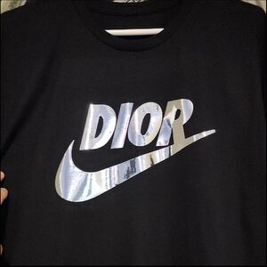Black Dior x Nike Logo T-Shirt